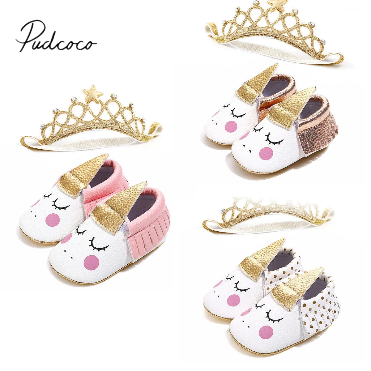 Новинка 2018 года Мягкая обувь для новорожденных и маленьких девочек Нескользящие