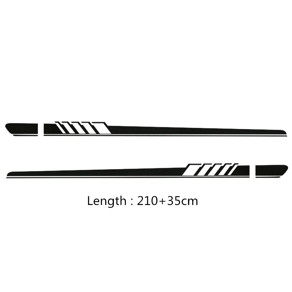 2pcslot car waist side skirt decoration stickers decals vinyl for mercedes benz w205 w203 w204 c class auto car accessories free global shipping
