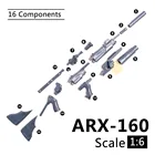 Масштаб 1:6, 16, 12-дюймовые экшн-фигурки, строительная винтовка, модель оружия для 1100 мг, модель Bandai Gundam, детские игрушки-солдаты HYT0324