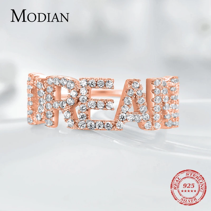 Modian горячая Распродажа Настоящее 925 пробы Серебряное очаровательное кольцо на палец с надписью элегантное модное кольцо для женщин Серебряное ювелирное изделие