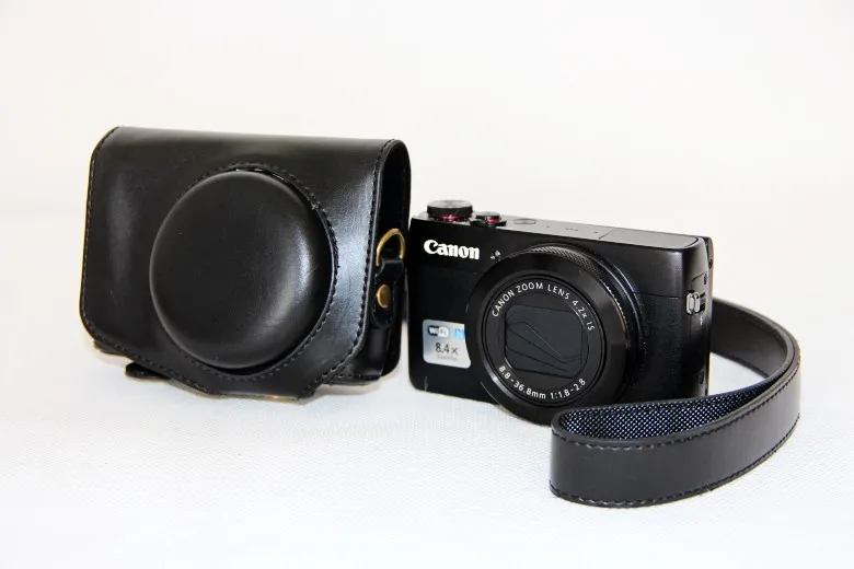 Камера видео сумка защитный чехол с ремешком из PU искусственной кожи жесткий