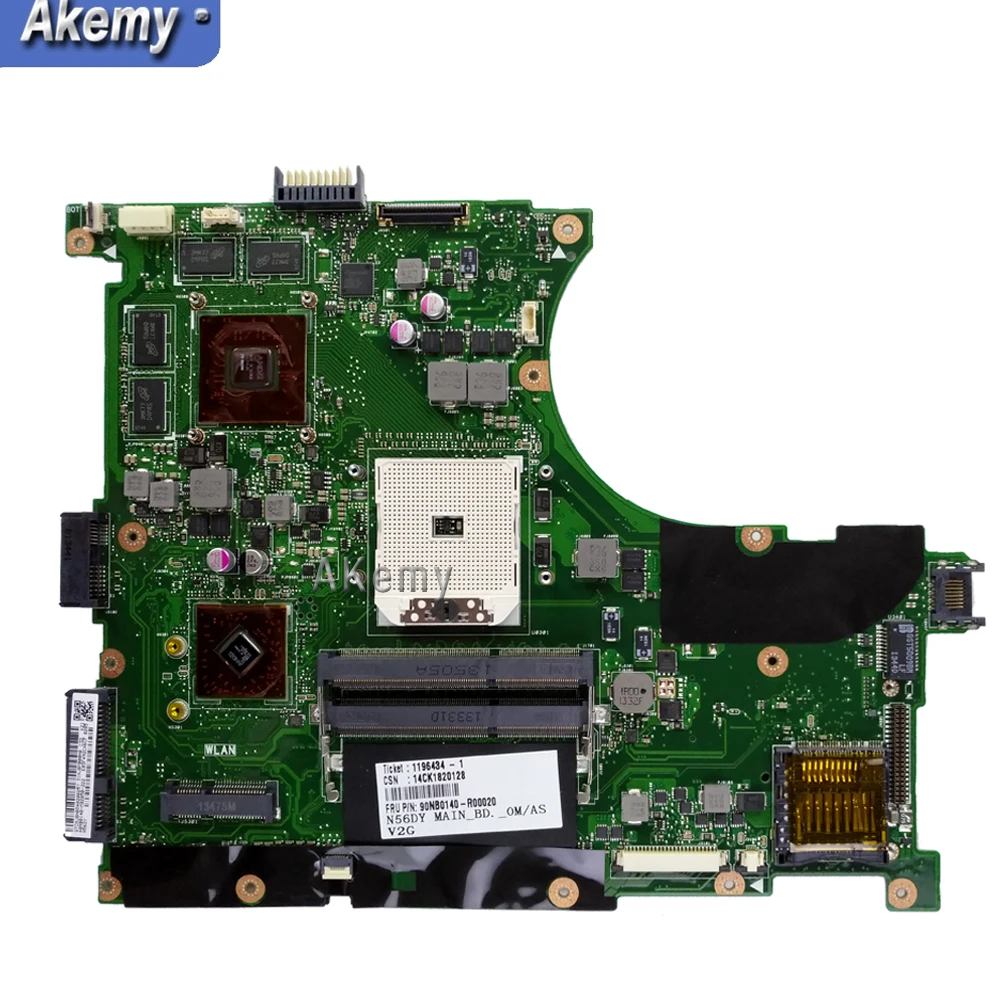 N56DY материнская плата для ноутбука For Asus N56D N56DP R501DY N56DYA HD 8570M HD8570M 2GB Graphic|Материнские