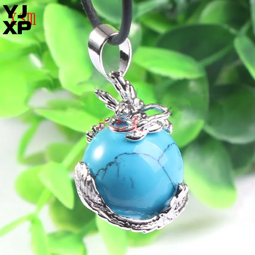 YJXP посеребренный китайский дракон 16 мм круглые подвески в виде дракона |