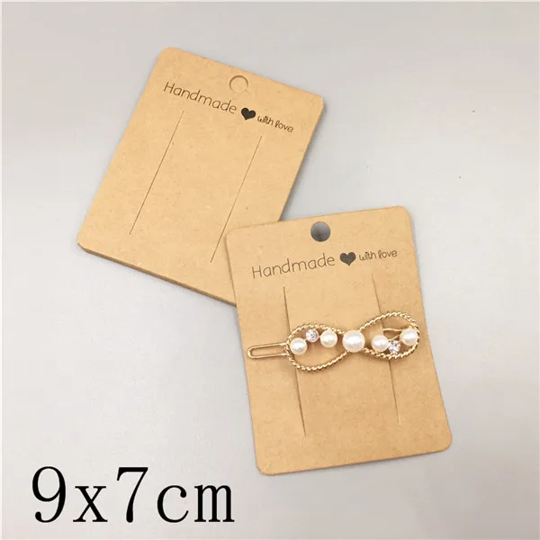 9x7cm 100 шт многостильные заколки для волос, аксессуары для волос, ювелирная открытка, модные заколки для волос, винтажная Классическая открытка - Цвет: 9x7cm