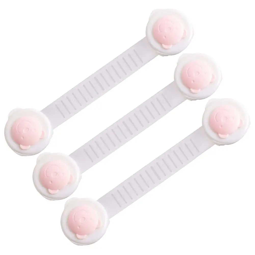 10x Child Kid Baby Safety Locks Cabinet Door Fridge Drawer Cupboard Adhesive Lock Latch Bear Anti-grip Refrigerator Lock-pink |