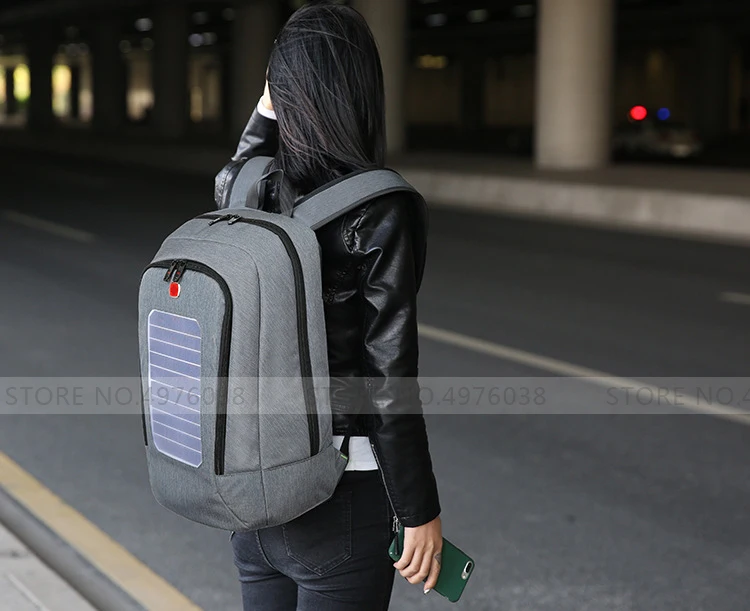 Дизайнерский рюкзак на солнечной батарее, мужской рюкзак mochila с usb зарядкой, рюкзак для путешествий, 15,6 дюймов, швейцарский рюкзак для ноутбука, женский водонепроницаемый рюкзак