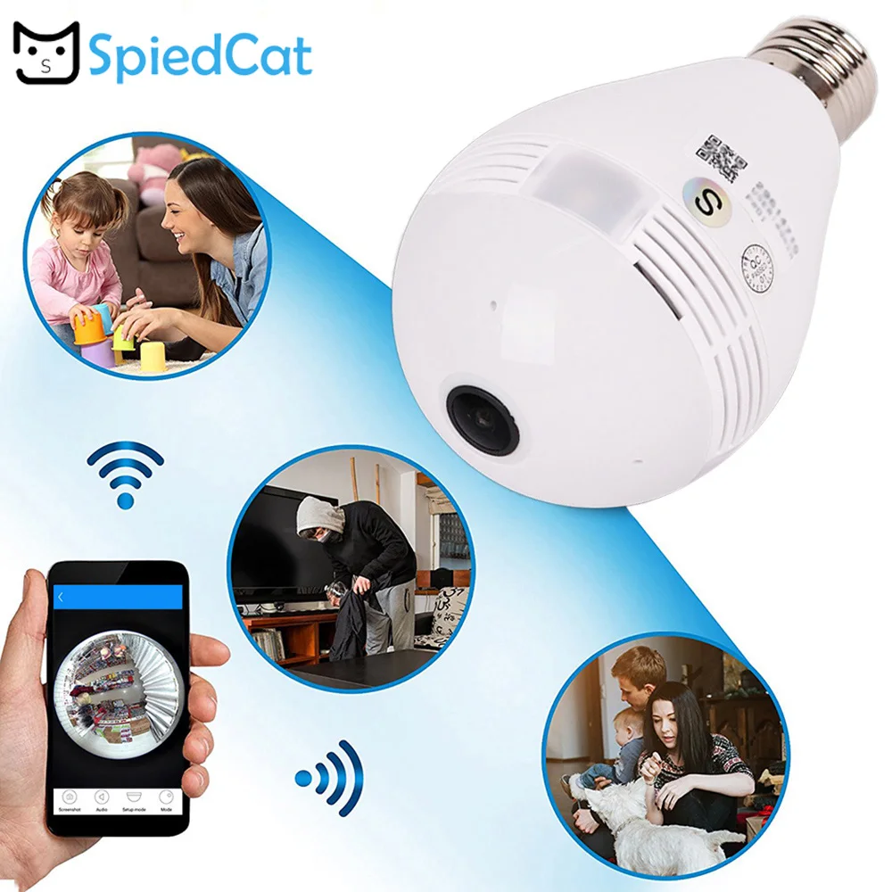 Wi Fi 360 градусов панорамный беспроводной ночного видения HD 2MP камера и Bluetooth