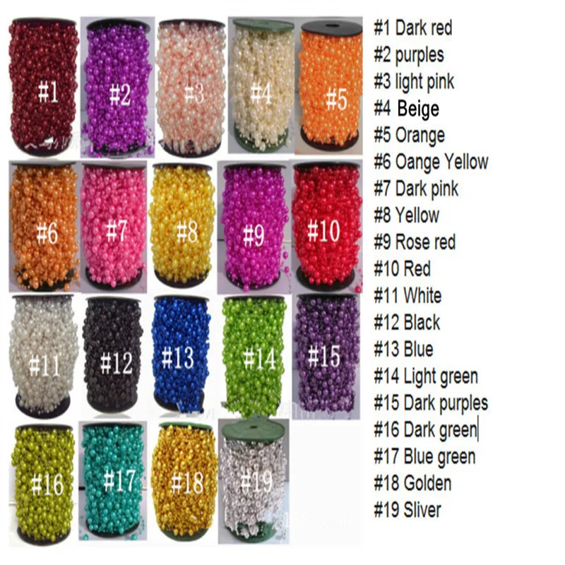 Beautiful 10 Meters Fishing Line Artificial Pearls Beads Chain Garland Flowers DIY Wedding Party Decoration Products Supply | Дом и сад