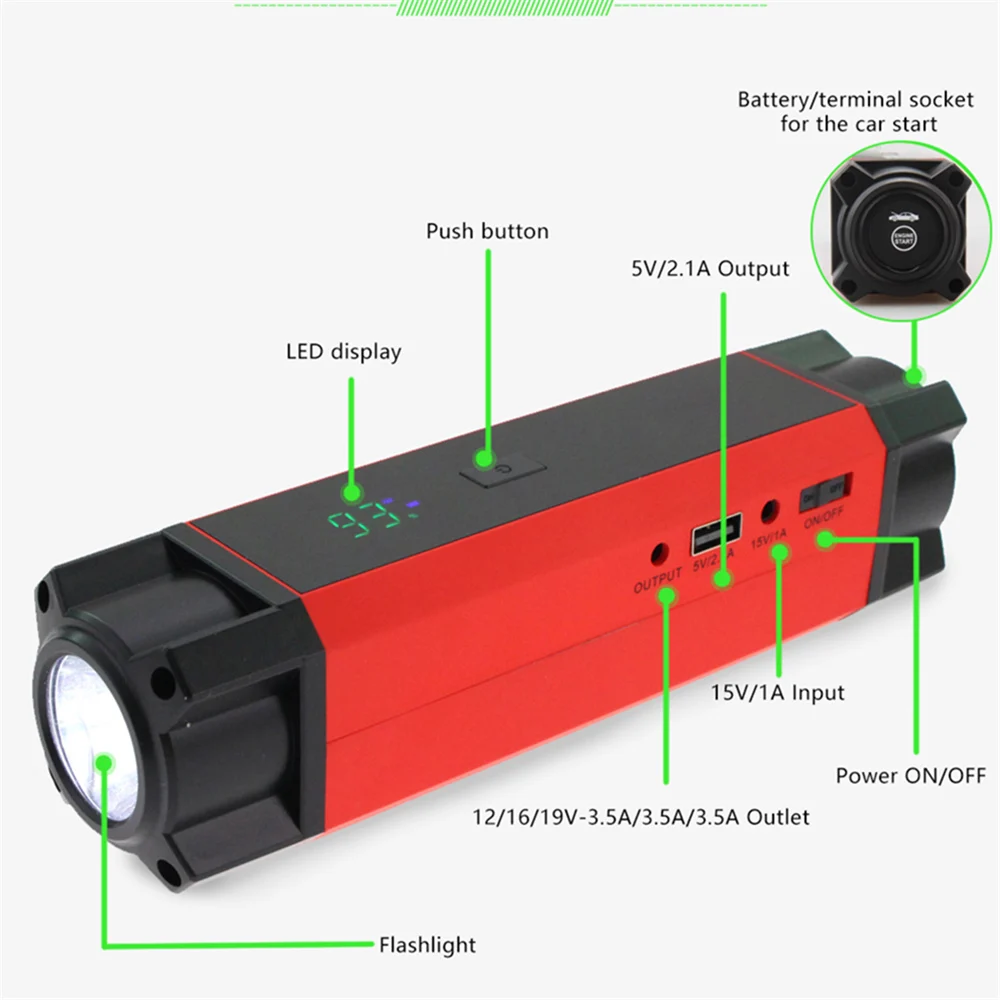 Автомобильный Ровер автомобильный стартер Power Bank 1000A пиковый ток