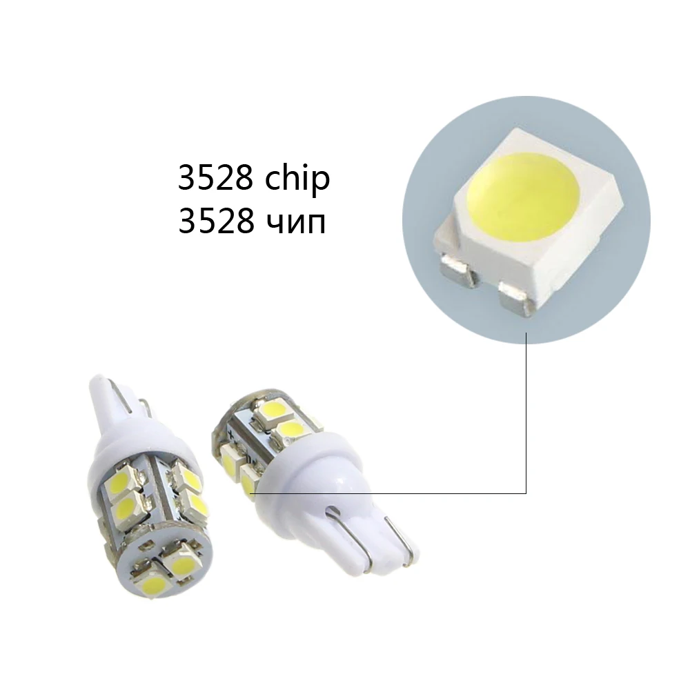KEIN 10 шт. t10 led w5w Автомобильные светодиодные лампы 194 168 3528 10smd 501 автомобильная лампа