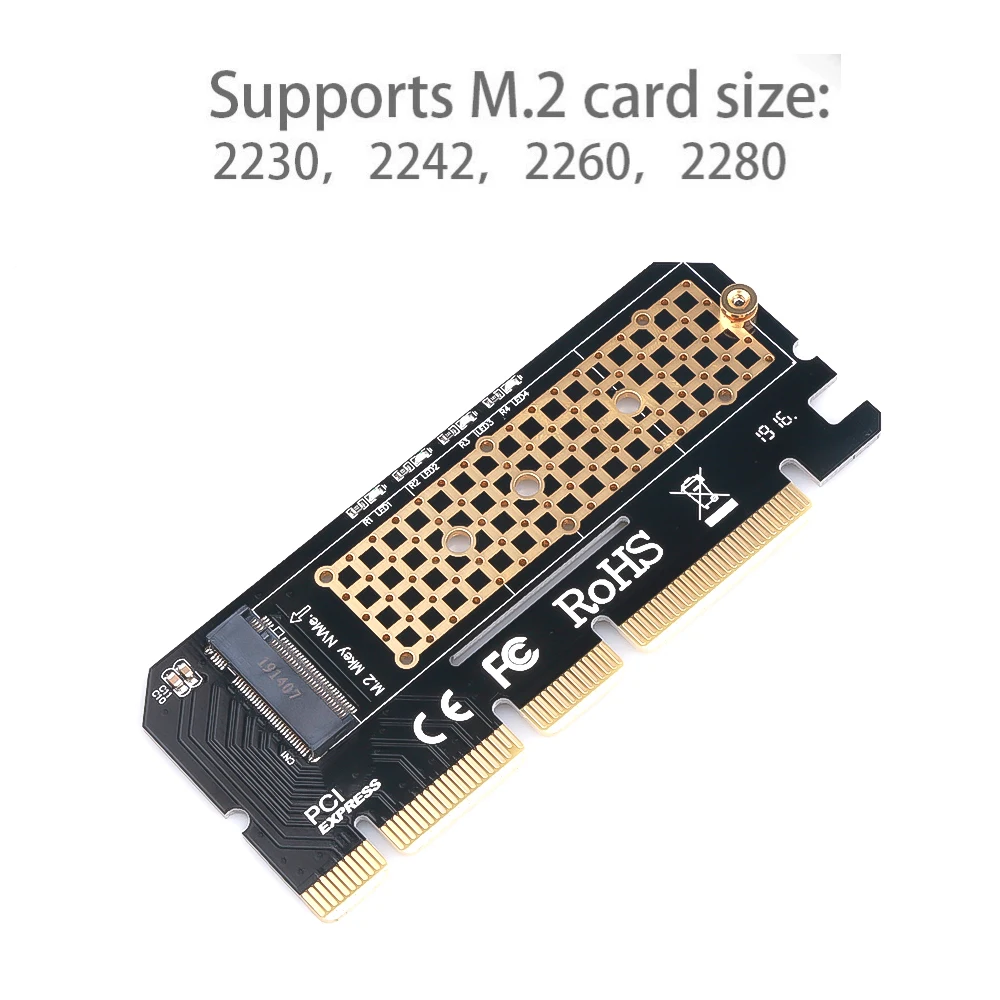 Плата расширения kebidumei из алюминиевого сплава PCI Express светодиодная компьютерный