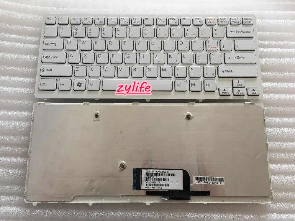 Оригинальная Новинка для Sony 148755911 9j. N0q82.b01 клавиатура белая США с белой рамкой |