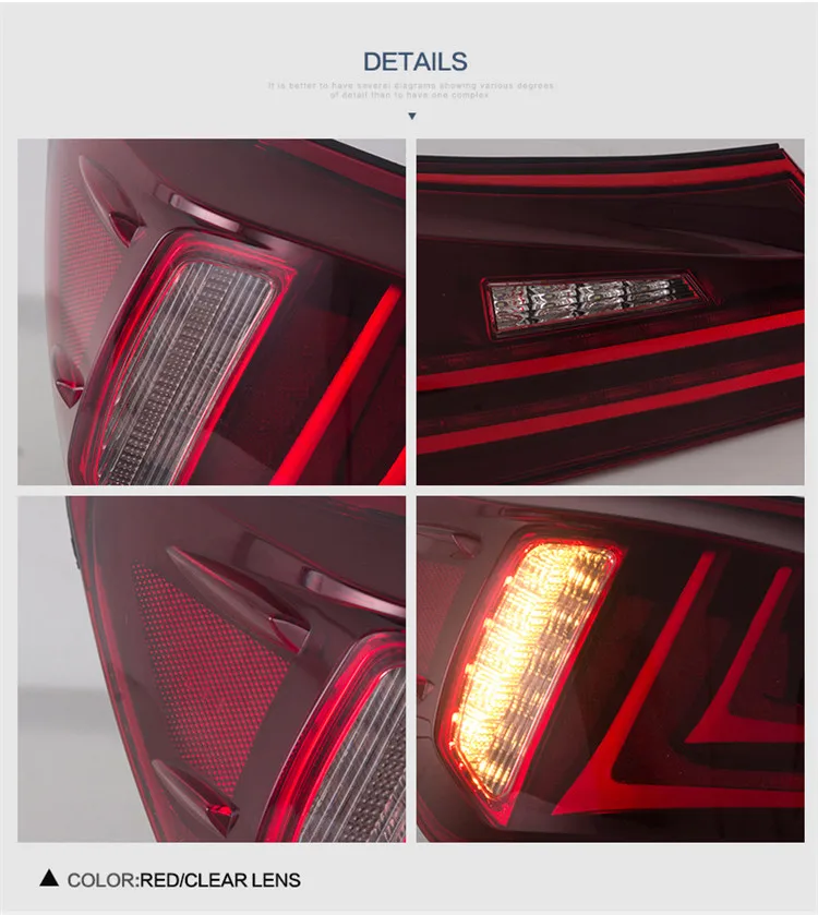 VLAND завод для хвост светильник сборки Lexus для 250/300/350 светодиодный фонарь светильник 2006 2007 2008 2009-2012 Taill лампа