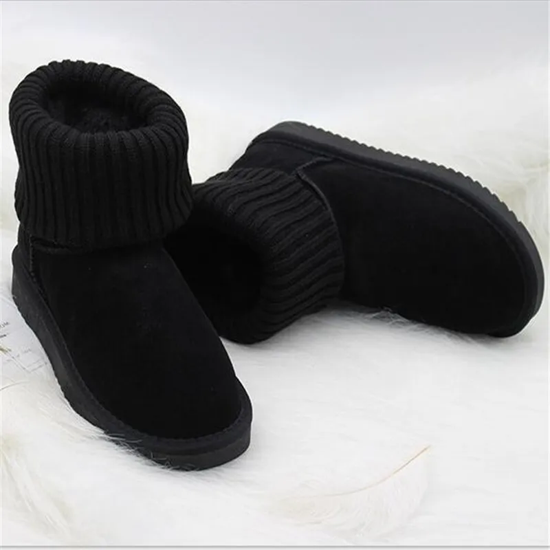 

2022 Women Snow Boots Genuine Leather Warm Winter Boots Women Ankle Boots Warm Winter Shoes Hot Sale Free Shipping
