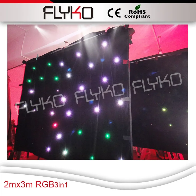 FLYKO STAGE 2016 Горячая Распродажа Светодиодная звезда ткань/светодиодная занавеска