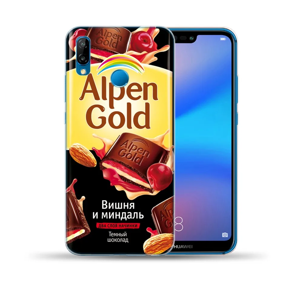 Мягкий ТПУ чехол с забавным шоколадом для Huawei P8 P9 P10 P20 Lite P30 Pro силиконовый Mate 10 20