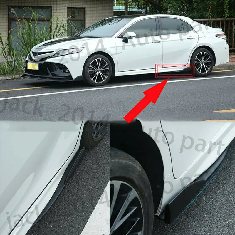 Матовые черные боковые юбки 2 шт./компл. подходят для Toyota Camry SE XSE Sport 2018-2019 |