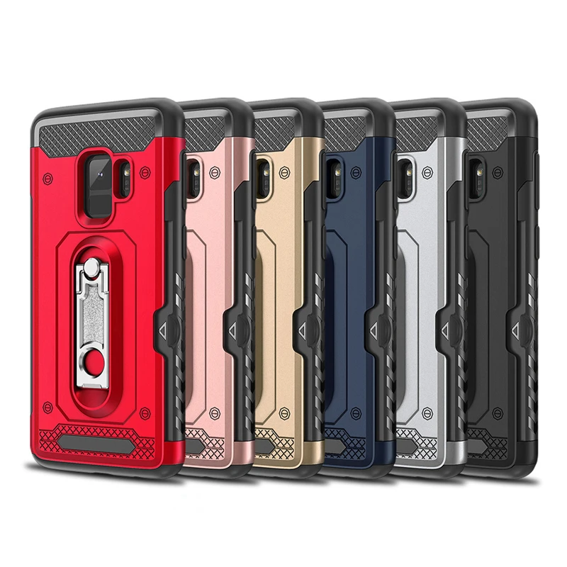 Армированный чехол для Samsung Galaxy Note 9 8 S9 S8 Plus J3 J5 2017 слот карт с подставкой A6 A8 A7 A9 J4 J6
