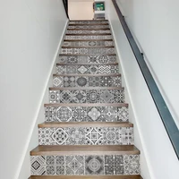 13pcsset tile decal 3d stair stickers waterproof removable self adhesive wall floor decals murals stickers home decor 18100cm