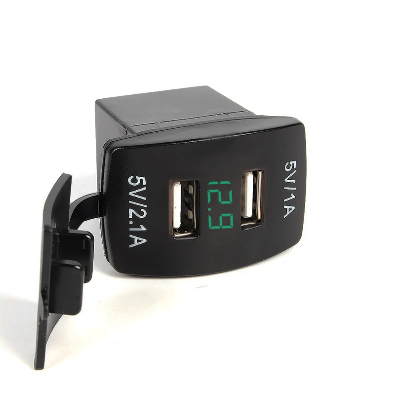 3.1A 2.1A Dual USB Зарядное устройство Разъем светодиодный цифровой Напряжение метр