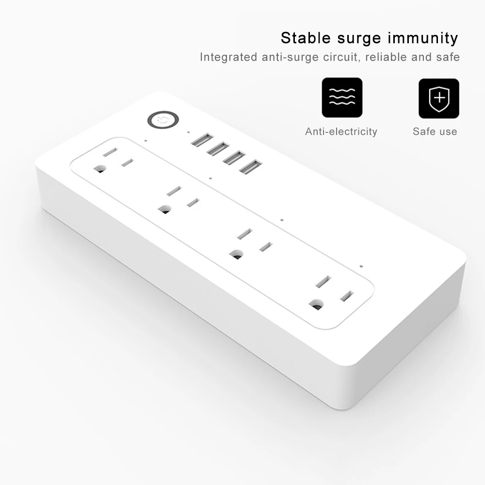 4 USB порта Голосовое управление Smart Wifi power Strip surge protector несколько розеток питания для Amazon Echo Alexa Google домашний таймер