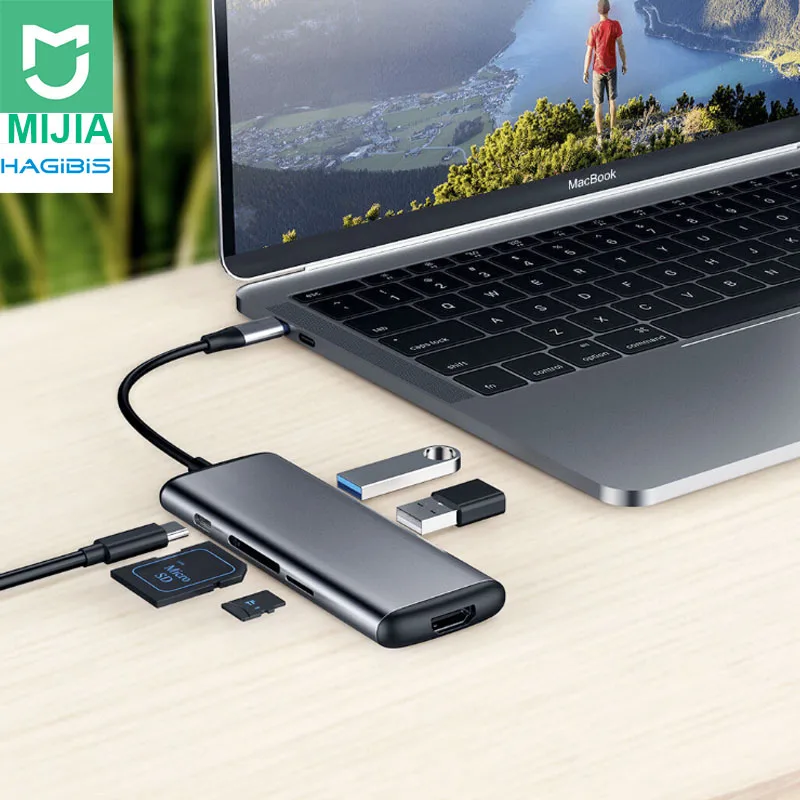 Xiaomi Youpin hagides usb type-C зарядный адаптер 6 в 1 type C TF/SD/PD/2 USD 3,0/HDMI мужчин и женщин зарядный конвертер