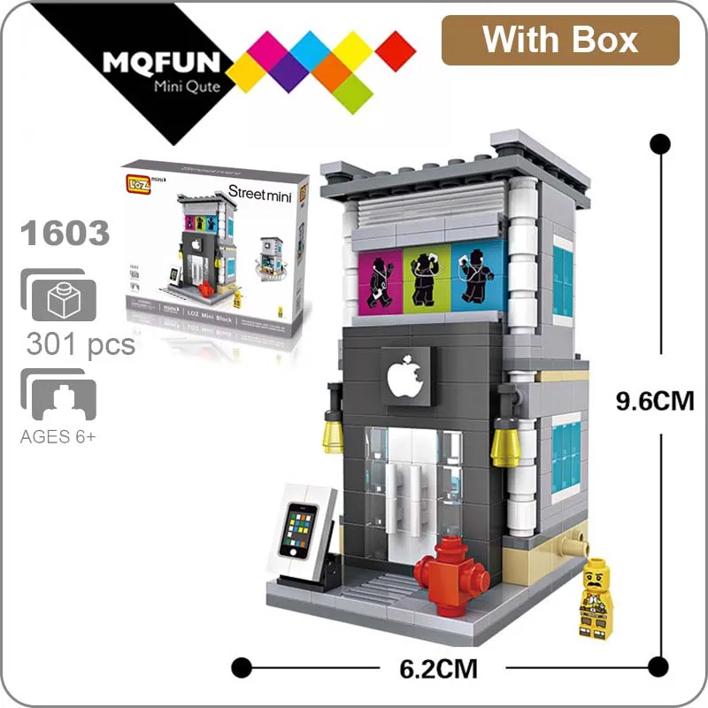 Мини-конструктор LOZ архитектура брендовый мини-Модель &quotулица&quot кофейня