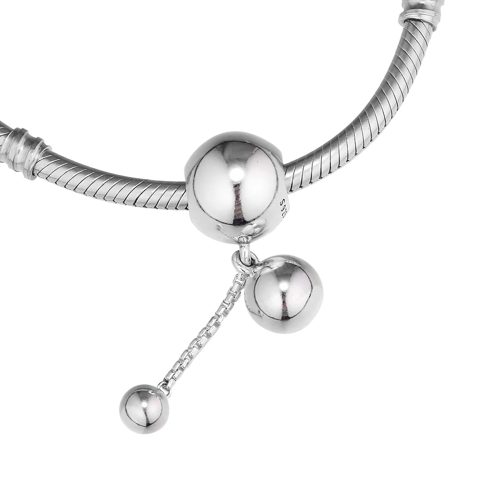 

DIY Fits for Pandora Charms Bracelets String of Beads Hanging Beads 100% 925 Sterling-Silver-Jewelry Free Shipping