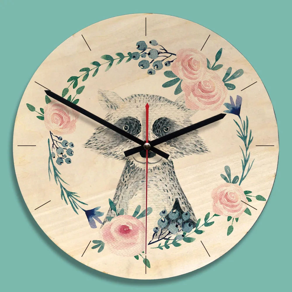 11 дюймов деревянные настенные часы с рисунком совы современные украшения