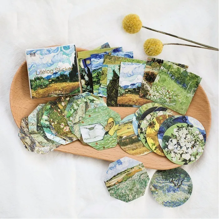 45 шт./лот Новые Креативные мини наклейки из бумаги Meet Van Gogh украшение сделай сам