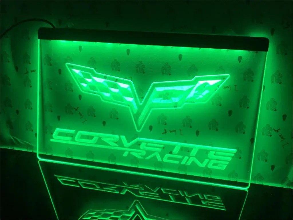 D095-Chevrolet corvette светодиодный световой знак