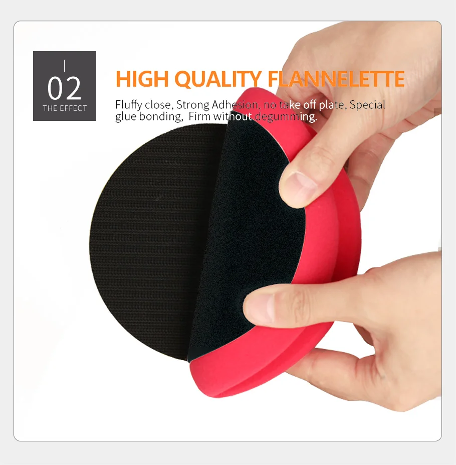 SPTA 6inch(150mm) Light Cut And Finish Buffing Polishing Pads Buffer For RO/DA Car Dual Action Waxing Polisher Mix Color 5Pcs