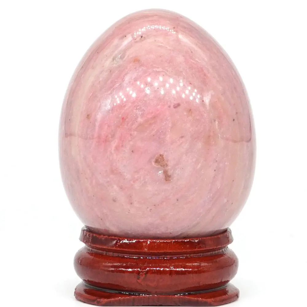 

34*44MM Pink Rhodonite Egg Natural Gemstone Crystal Mineral Healing Ball Home decoration accessory Kegel Massage Yoni Egg