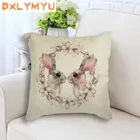 Подушка декоративная льняная для дивана, 45x45 см