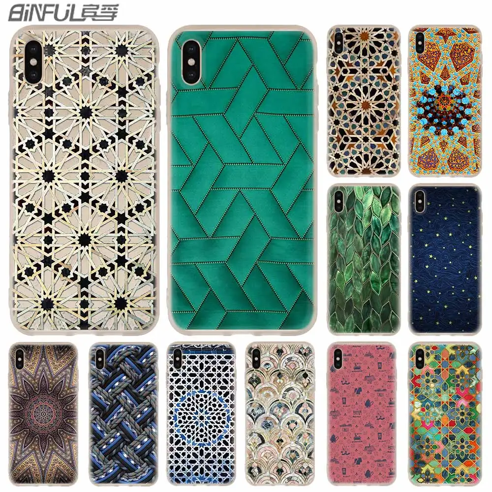 

Silicone Soft Coque Case For iPhone 13 12 11 Pro X XS Max XR 6 6S 7 8 Plus Mini SE 2020 Morocco Art Bag coque bumper