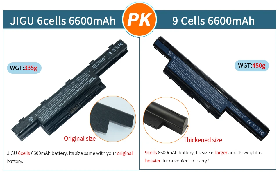 JIGU ноутбука Батарея для Packard колокол Easynote TK81 TK83 TK85 TK87 TK36 TK37 AS10D61 AS10D71