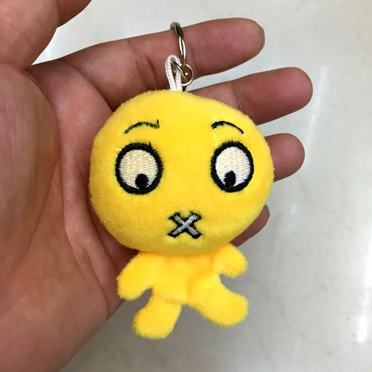 30 шт./лот 8*12 см Emoji Смайлик Круглый Подушка Подвеска Брелок Фаршированные