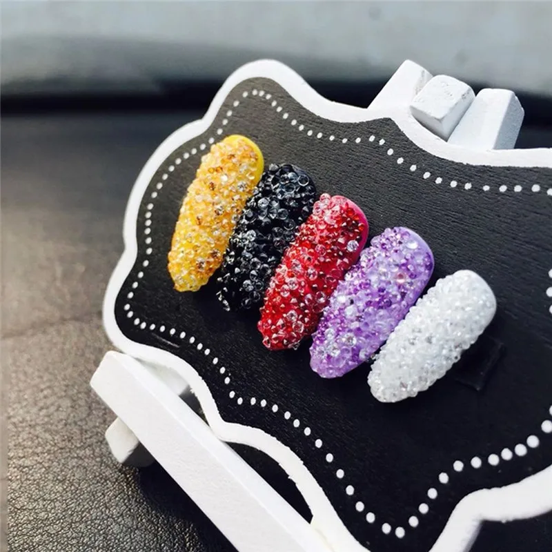2016 Новый 1440 Шт. Ногтей DIY Стразами Микро Кристалл Алмаза 3D 12 цветов Nail Art Украшения