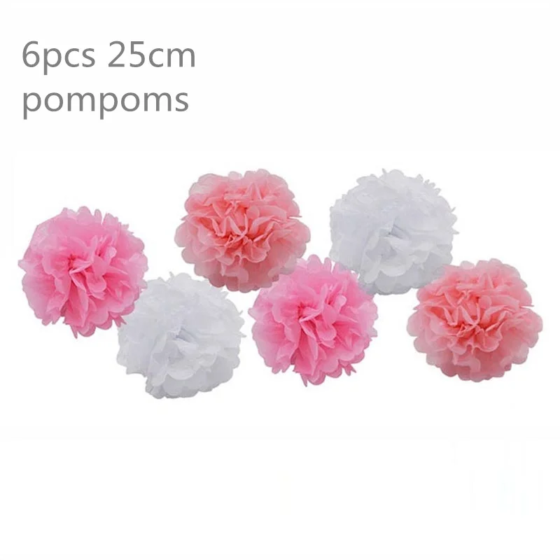 25cm paper pompoms Baby Shower Boy украшения для девочек это мальчик это баннер с девушкой oh Детские воздушные шары пол раскрыть Дети День Рождения Вечеринка baby Shower - Цвет: 25cm paper pompoms