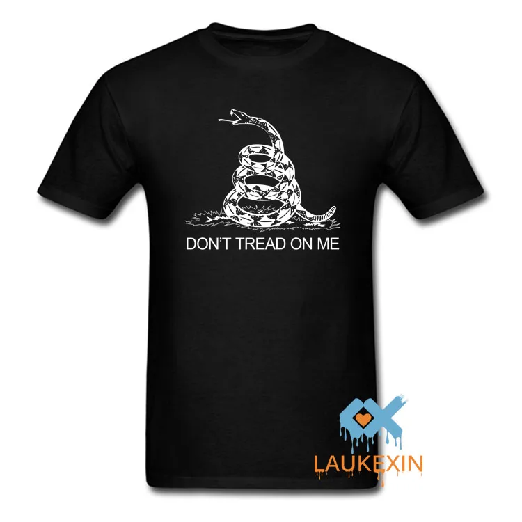 Футболка с надписью «Dont Tread on Me Gadsden flag» вечерние повседневные футболки с рисунком чая, летняя стильная модная футболка с надписью «Merry christmas gifts» - Цвет: Men Black