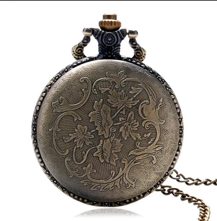 

Bronze United State Navy Theme Quartz Fob Pocket Watches Necklace Chain Vintage Pendant for Men and Woman Gift