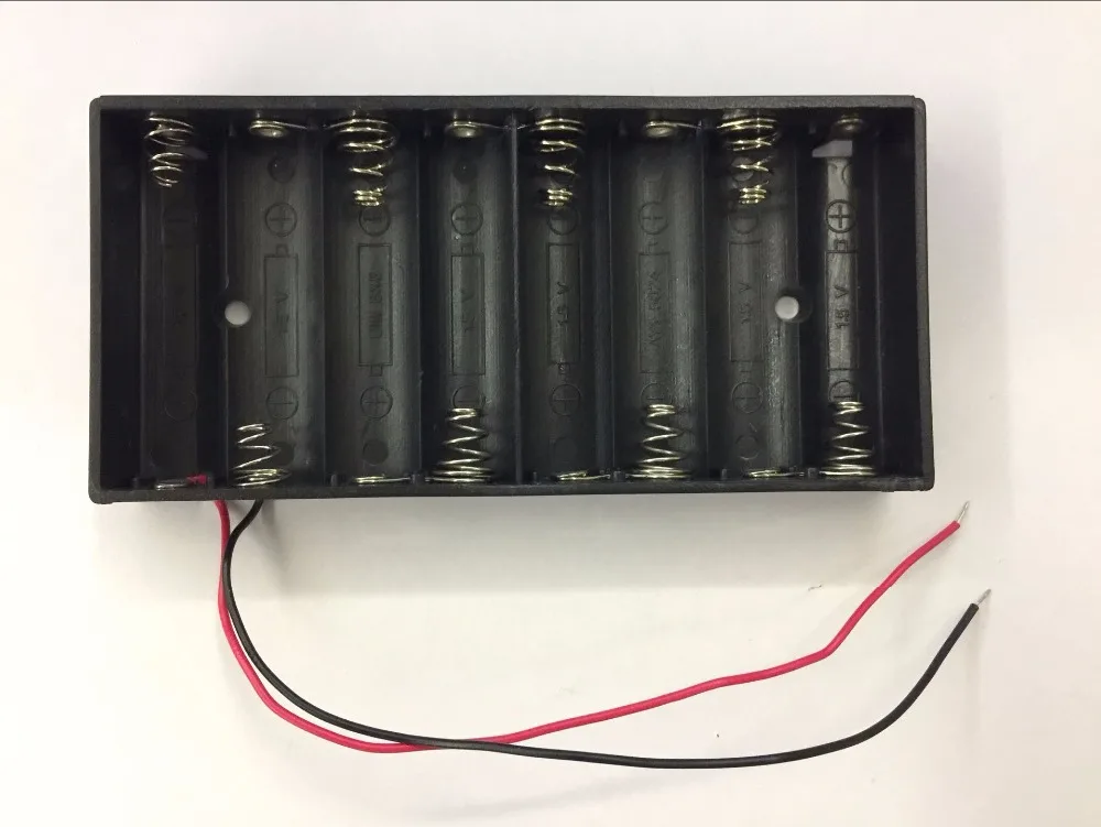 100% новый пластиковый 8X1 5 в AA 2A контейнер для аккумулятора Стандартный 12 чехол |