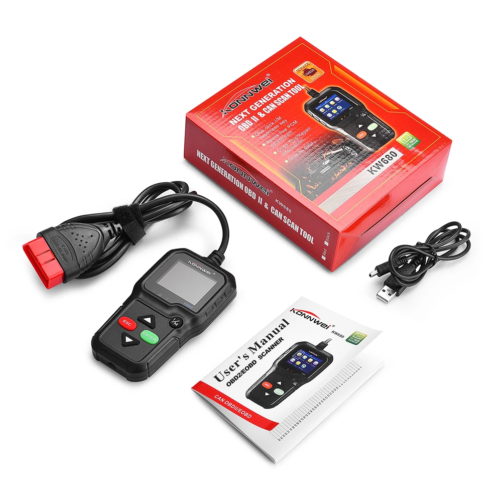 Лидер продаж автомобильный диагностический сканер KW680 полная функция OBD