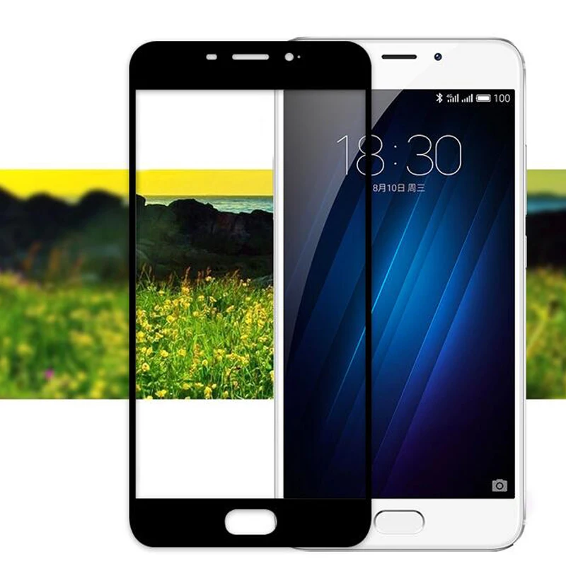 9H 2.5D HD цветное закаленное стекло для Meizu M3E защита экрана полное покрытие Передняя