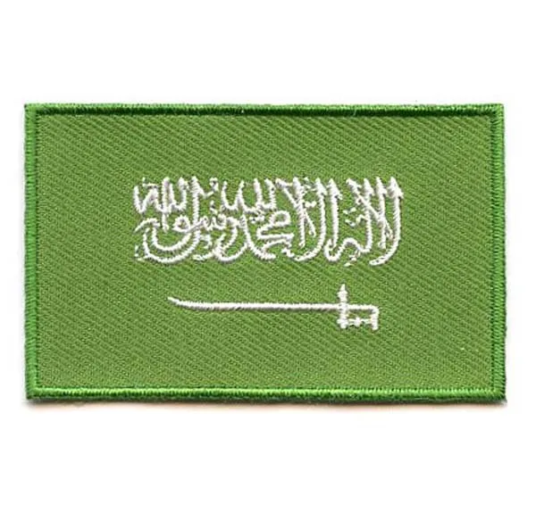 

Saudi Arabia Embroidery Patch/Clothing Patches Flat Broder with Iron On Backing Welcome Custom and MOQ50pcs Free Shipping