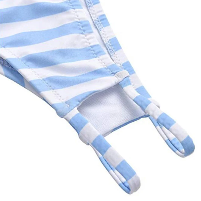 Женский сексуальный Съемный Мягкий вырез пуш-ап полосатый бикини набор из двух