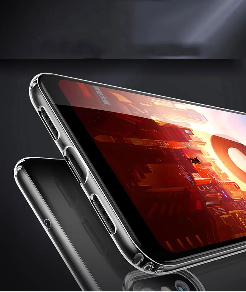 Мягкий чехол для Xiaomi MI 8 8SE Lite Mix2S POCO Phone F1 Redmi6 6A 6 Pro из ТПУ силиконовый прозрачный
