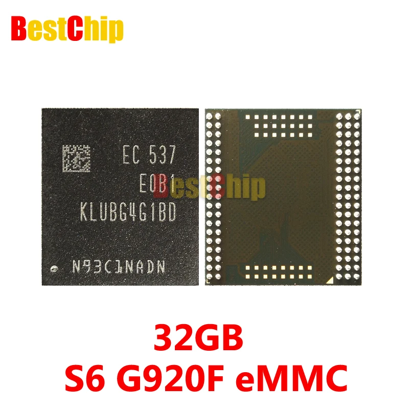 

100% Original New KLUBG4G1BD-E0B1 for Samsung S6 G920F eMMC 32GB NAND flash memory IC chip