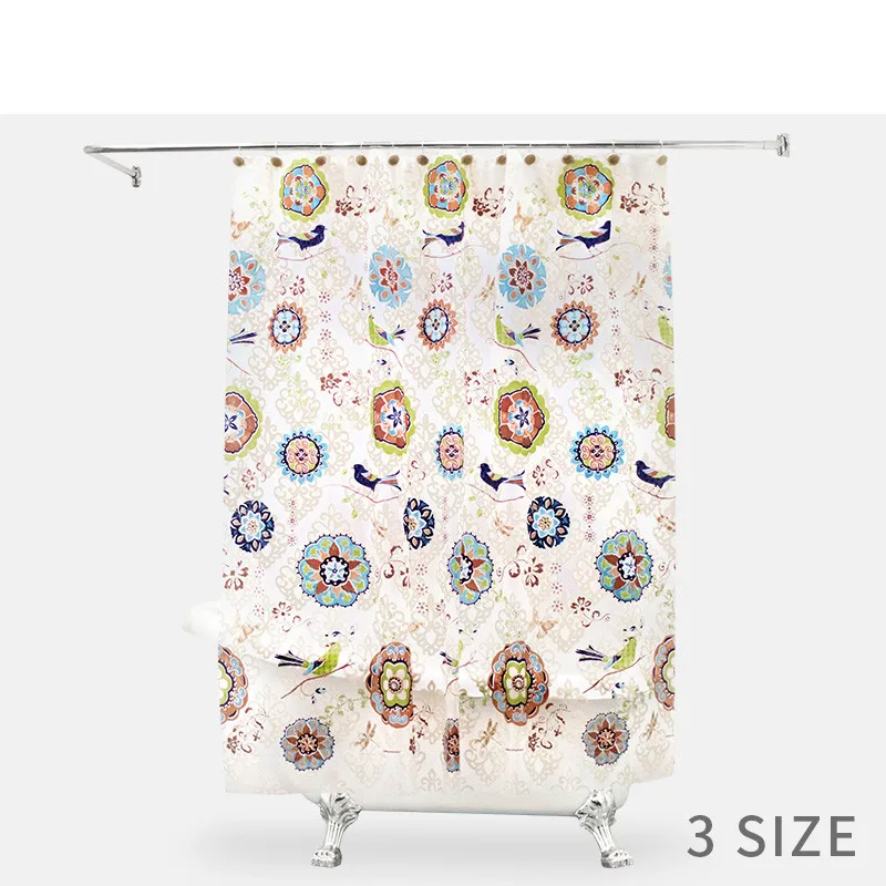 Занавески для душа занавески ванной перегородки 1 8 м x 2 4 батик колибри|Шторы душа|