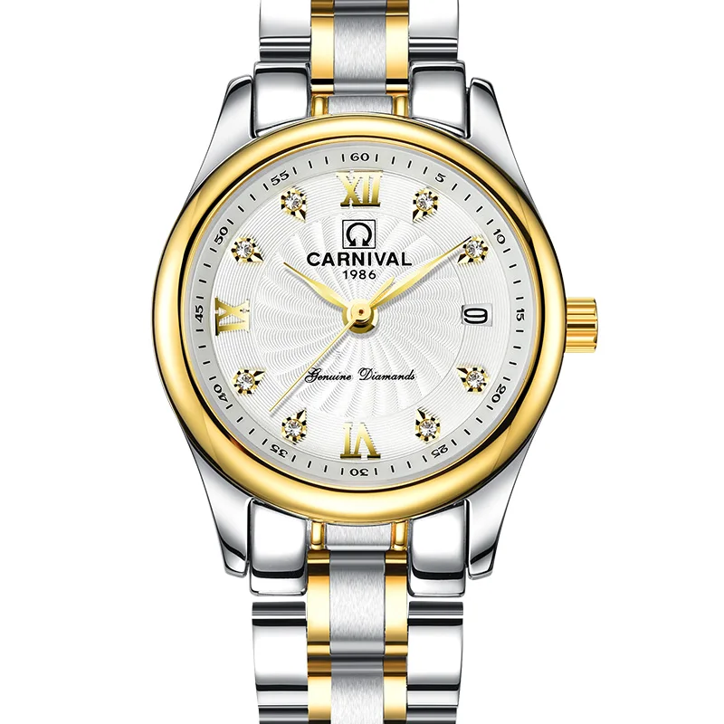 

Carnival Luxury Brand Watch Women Japan Quartz clock Switzerland Women Watches Male Waterproof Military reloj hombre C8827L-3